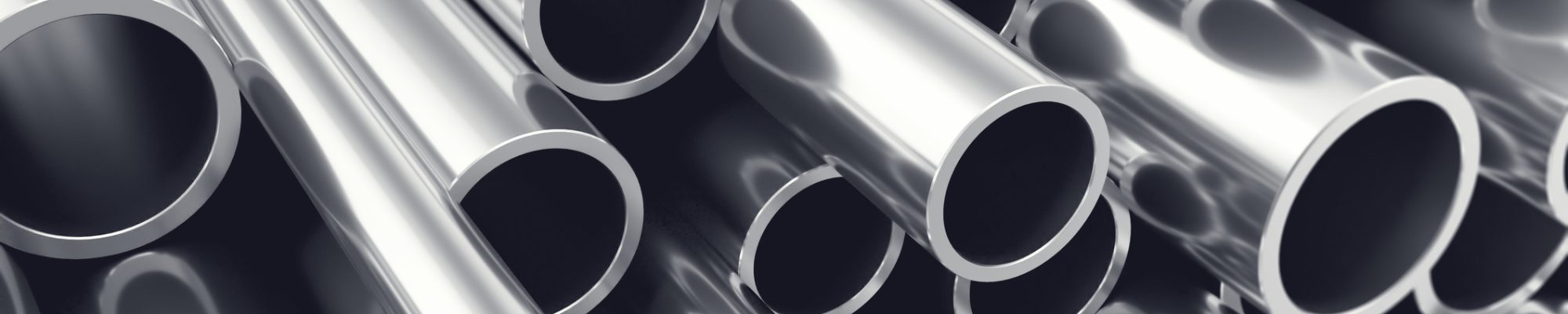 Heap of shiny metal steel pipes with selective focus effect Heap of shiny metal steel pipes with selective focus effect, 3d illustration